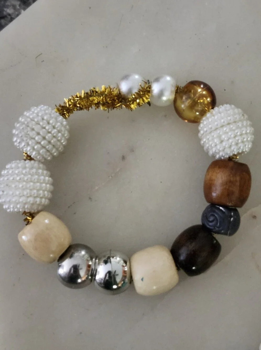 Set Of 4 Assorted Beaded Bracelets-fun Styles & Colors!